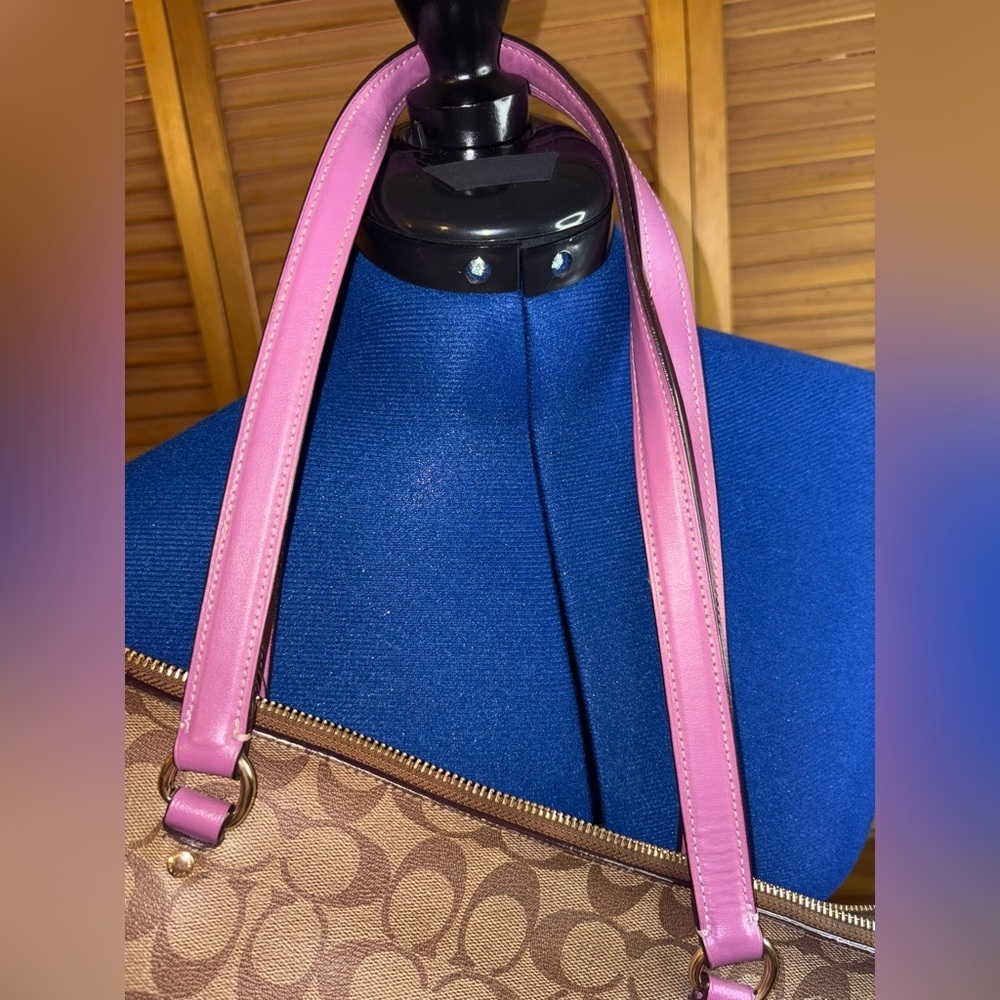 Coach Brown and Purple Signature Tote - Picture 6 of 6